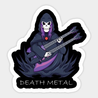 Death Metal twin guitar white Sticker